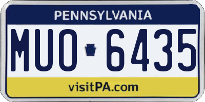 PA license plate MUO6435