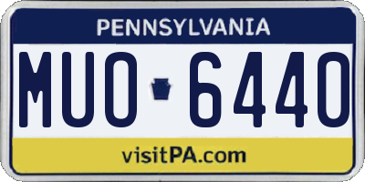 PA license plate MUO6440