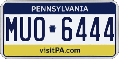PA license plate MUO6444