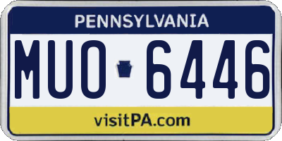 PA license plate MUO6446