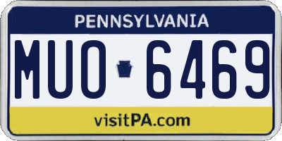 PA license plate MUO6469