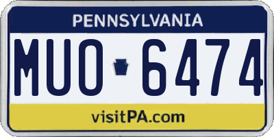 PA license plate MUO6474