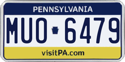 PA license plate MUO6479