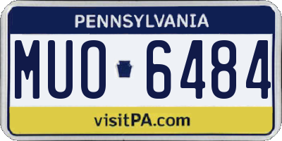 PA license plate MUO6484