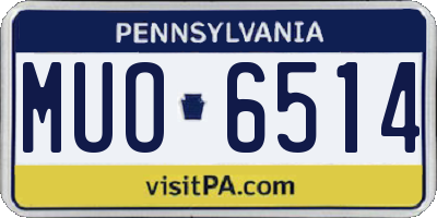 PA license plate MUO6514