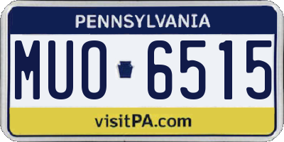 PA license plate MUO6515
