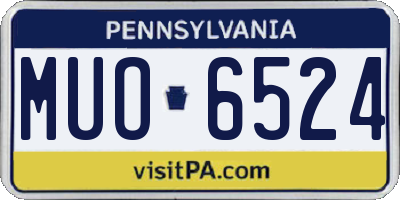 PA license plate MUO6524