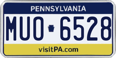 PA license plate MUO6528