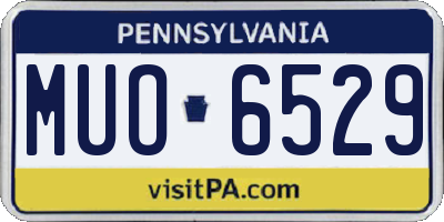 PA license plate MUO6529