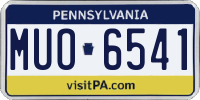 PA license plate MUO6541