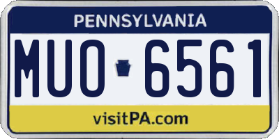 PA license plate MUO6561