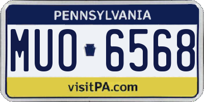 PA license plate MUO6568
