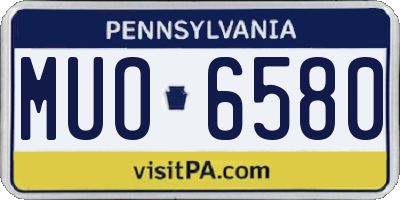 PA license plate MUO6580