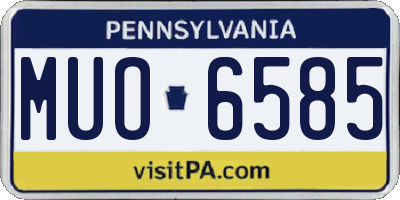 PA license plate MUO6585