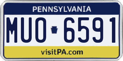 PA license plate MUO6591