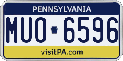 PA license plate MUO6596