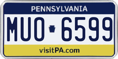 PA license plate MUO6599