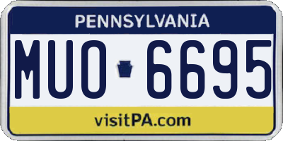 PA license plate MUO6695