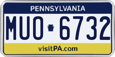 PA license plate MUO6732