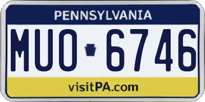 PA license plate MUO6746