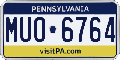 PA license plate MUO6764