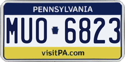 PA license plate MUO6823