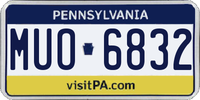 PA license plate MUO6832