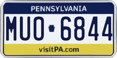 PA license plate MUO6844