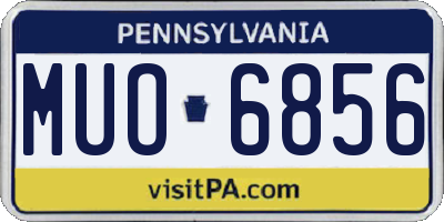PA license plate MUO6856