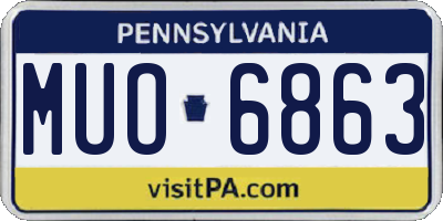 PA license plate MUO6863