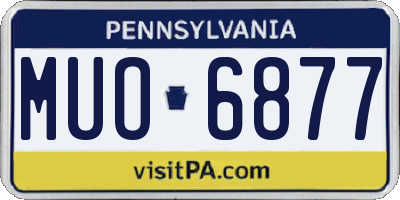 PA license plate MUO6877