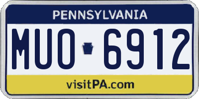 PA license plate MUO6912
