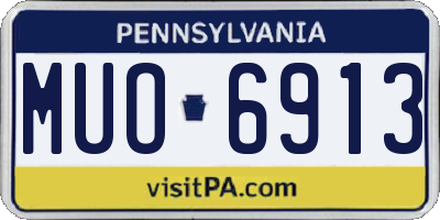 PA license plate MUO6913