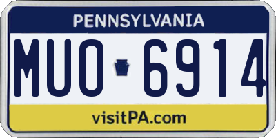 PA license plate MUO6914