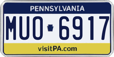 PA license plate MUO6917