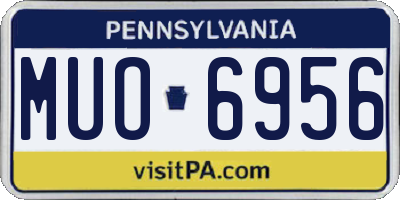 PA license plate MUO6956