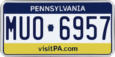 PA license plate MUO6957