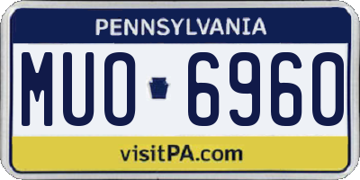 PA license plate MUO6960