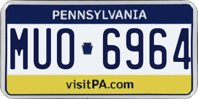 PA license plate MUO6964