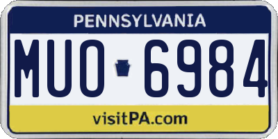 PA license plate MUO6984