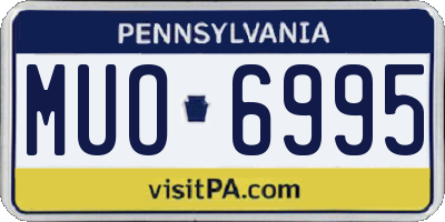 PA license plate MUO6995