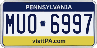 PA license plate MUO6997