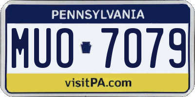 PA license plate MUO7079
