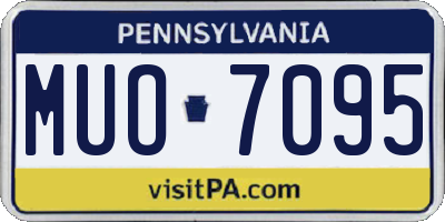 PA license plate MUO7095