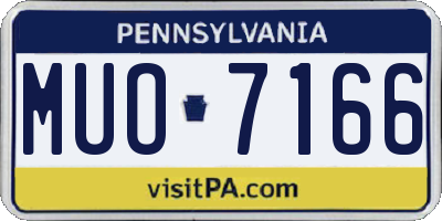 PA license plate MUO7166