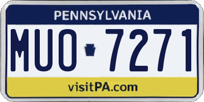 PA license plate MUO7271