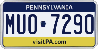 PA license plate MUO7290