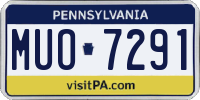 PA license plate MUO7291