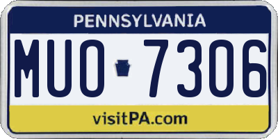 PA license plate MUO7306