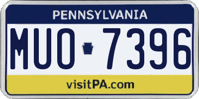 PA license plate MUO7396